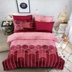 Geometric Duvet Cover Comforter Bedding Queen King Bed Linens (No Sheet)