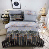 Geometric Duvet Cover Comforter Bedding Queen King Bed Linens (No Sheet)