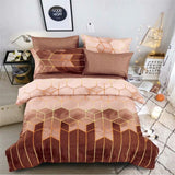 Geometric Duvet Cover Comforter Bedding Queen King Bed Linens (No Sheet)