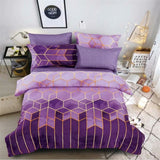 Geometric Duvet Cover Comforter Bedding Queen King Bed Linens (No Sheet)