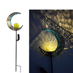 Solar LED Flame Light, Retro Iron Solar Garden Light Flame Effect Lamp Waterproof Outdoor Lights for Walkway Lawn Path Garden