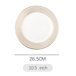 Plate Ceramic Plate Dinner Plate Household Phnom Penh Cutlery Steak Plate Western Plate Pasta Plate Flat Plate