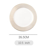 Plate Ceramic Plate Dinner Plate Household Phnom Penh Cutlery Steak Plate Western Plate Pasta Plate Flat Plate