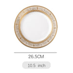 Plate Ceramic Plate Dinner Plate Household Phnom Penh Cutlery Steak Plate Western Plate Pasta Plate Flat Plate