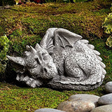 Dragon Baby Garden Statue Adorable Sleep Portrait Stone Decoration Outdoor for Home Outdoor Garden Art Ornaments Lawn Yard Decor