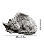 Dragon Baby Garden Statue Adorable Sleep Portrait Stone Decoration Outdoor for Home Outdoor Garden Art Ornaments Lawn Yard Decor