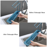 Kitchen Telescopic Sink Rack Organizer Drainer Rack Storage Basket Bag Faucet Holder AdjustableBathroom Holder Sink Kitchen Tool