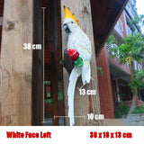 Resin Parrot Statue Wall Mounted DIY Outdoor Garden Tree Decoration Animal Sculpture For Home Office Garden Decor Ornament