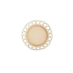 Kitchen Simple Coasters Japanese Style Bamboo Woven Saucer Mat Non-slip Pot Holder Rattan Woven Cup Mat Dining Table Placemat