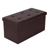 PU Leather Footstool with Leather Footstool Grey Brown Black White Home Furniture 76*38*38cm