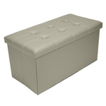 PU Leather Footstool with Leather Footstool Grey Brown Black White Home Furniture 76*38*38cm