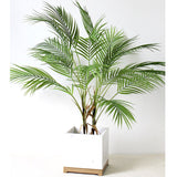 Multiple Green Artificial Palm Leaf Plastic Plants Garden Home Outdoor Decorations Scutellaria Tropical Tree Fake Plants