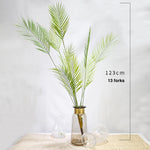 Multiple Green Artificial Palm Leaf Plastic Plants Garden Home Outdoor Decorations Scutellaria Tropical Tree Fake Plants