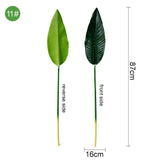 Multiple Green Artificial Palm Leaf Plastic Plants Garden Home Outdoor Decorations Scutellaria Tropical Tree Fake Plants