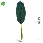 Multiple Green Artificial Palm Leaf Plastic Plants Garden Home Outdoor Decorations Scutellaria Tropical Tree Fake Plants