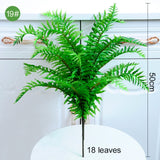 Multiple Green Artificial Palm Leaf Plastic Plants Garden Home Outdoor Decorations Scutellaria Tropical Tree Fake Plants