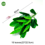 Multiple Green Artificial Palm Leaf Plastic Plants Garden Home Outdoor Decorations Scutellaria Tropical Tree Fake Plants