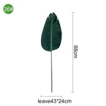 Multiple Green Artificial Palm Leaf Plastic Plants Garden Home Outdoor Decorations Scutellaria Tropical Tree Fake Plants