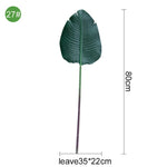 Multiple Green Artificial Palm Leaf Plastic Plants Garden Home Outdoor Decorations Scutellaria Tropical Tree Fake Plants