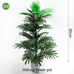 Multiple Green Artificial Palm Leaf Plastic Plants Garden Home Outdoor Decorations Scutellaria Tropical Tree Fake Plants