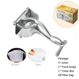 Manual Juice Squeezer Aluminum Alloy Hand Pressure Juicer Pomegranate Orange Lemon Sugar Cane Juice Kitchen Fruit Tool