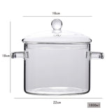 Glass Saucepan Stove Pot for Kitchen Transparent Mini Soup Pot Noodle Bowl Cooker Stovetop Cooking Tools Kitchen Accessories