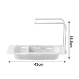 Kitchen Telescopic Sink Rack Organizer Drainer Rack Storage Basket Bag Faucet Holder AdjustableBathroom Holder Sink Kitchen Tool