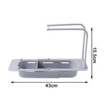 Kitchen Telescopic Sink Rack Organizer Drainer Rack Storage Basket Bag Faucet Holder AdjustableBathroom Holder Sink Kitchen Tool