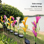 Diverse Solar Flower Light Calla Lily Rose LED Lawn Lamps Outdoor Waterproof Flash Lights Lawn Garden Decor Lawn Landscape Lamp