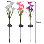 Diverse Solar Flower Light Calla Lily Rose LED Lawn Lamps Outdoor Waterproof Flash Lights Lawn Garden Decor Lawn Landscape Lamp