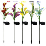 Diverse Solar Flower Light Calla Lily Rose LED Lawn Lamps Outdoor Waterproof Flash Lights Lawn Garden Decor Lawn Landscape Lamp