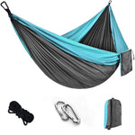 Portable Camping Hammock,Double Hanging Bed,Lightweight Nylon Parachute Hammock, Outdoor Survival Travel Leisure Sleeping