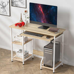 Large Wood Computer Desk Laptop Desk Writing Table Study Desk with Shelves Office Furniture PC Laptop Workstation Home