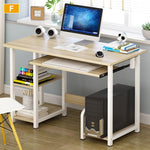 Large Wood Computer Desk Laptop Desk Writing Table Study Desk with Shelves Office Furniture PC Laptop Workstation Home