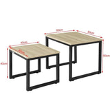 2Pcs Square Table Wood Nordic Coffee Table Modern Removable Sofa Side Table Living Room Furniture Large Small Coffee Table HWC