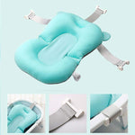 Baby Shower Bath Tub Pad Non-Slip Bathtub Seat Support Mat Newborn Safety Security Bath Support Cushion Foldable Soft Pillow