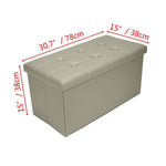 PU Leather Footstool with Leather Footstool Grey Brown Black White Home Furniture 76*38*38cm