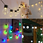 Outdoor Led String Lights Clear Ball Bulb Christmas Fairy Light Garland Led Party Decoration Holiday Wedding Decor Room Indoor