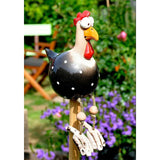 Yard Art Decor Chicken Ornaments Garden Lawn Hen Rooster Ornaments Hens Bird Statues Edge Seater Indoor Outdoor Backyard Decors