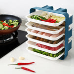 Kitchen Hot Pot Side Dish Plates Multi-layer Side Dish Holder Rack Wall-mounted Food Storage Rack Prepare Dish Side Dishes Tray