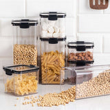 700/1300/1800ML Transparent Sealed Jar Plastic Kitchen Storage Box Nut Coffee Bean Storage Jar Household Grain Storage Box