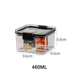 700/1300/1800ML Transparent Sealed Jar Plastic Kitchen Storage Box Nut Coffee Bean Storage Jar Household Grain Storage Box