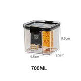 700/1300/1800ML Transparent Sealed Jar Plastic Kitchen Storage Box Nut Coffee Bean Storage Jar Household Grain Storage Box