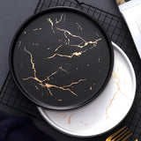 Marble Ceramic Plate Black Striped Round Steak Dinner Plates Kitchen Utensils Porcelain  Creative Nordic Dessert Snack Dishes