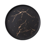 Marble Ceramic Plate Black Striped Round Steak Dinner Plates Kitchen Utensils Porcelain  Creative Nordic Dessert Snack Dishes