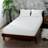 Solid Polyester Fitted Sheet Mattress Cover with all around Elastic Rubber Band Bed Sheets