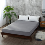 Solid Polyester Fitted Sheet Mattress Cover with all around Elastic Rubber Band Bed Sheets