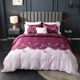 Simple Luxury Queen King Size Bedding Sets Floral Printed Flower Bed Linen Duvet Cover Set Quilt Cover Bedclothes