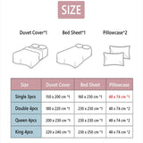 Modern Nordic Leaf Print Bedding Set Bed Linen Single Double Queen King Quilt Covers Bedclothes Duvet Cover Set with Pillowcase