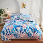 Modern Nordic Leaf Print Bedding Set Bed Linen Single Double Queen King Quilt Covers Bedclothes Duvet Cover Set with Pillowcase